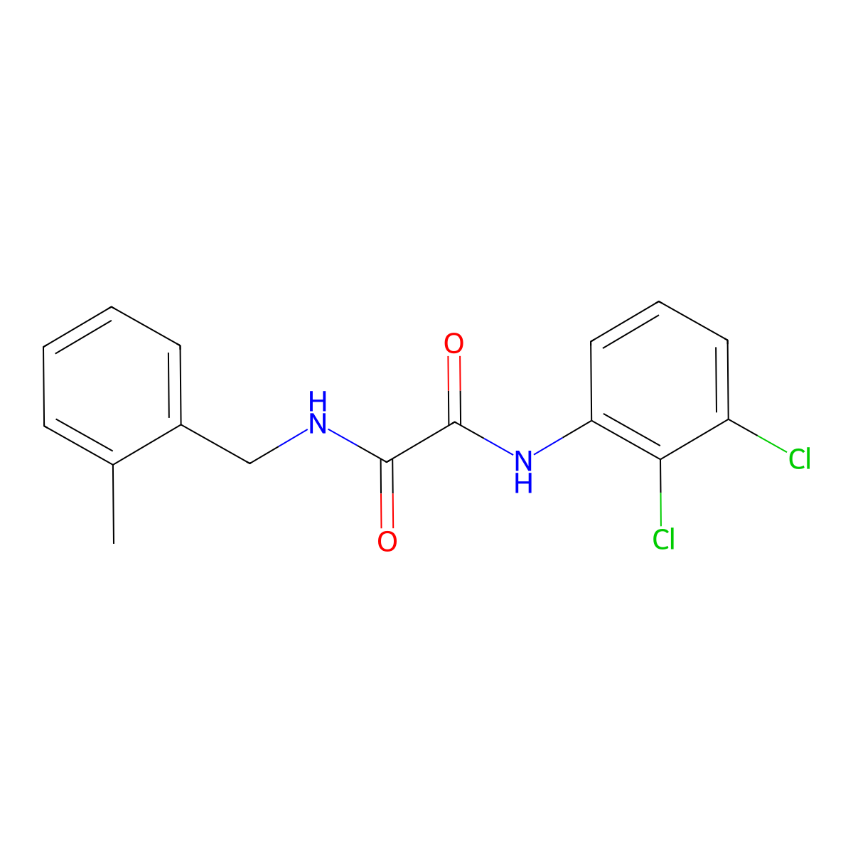 N'-(2,3-dichlorophenyl)-N-[(2-methylphenyl)methyl]oxamide molecular structure, CAS 500279-31-2