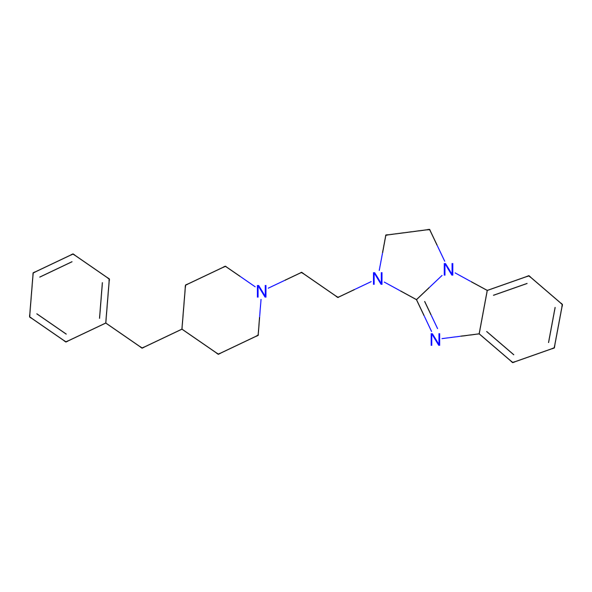 3-[2-(4-Benzylpiperidin-1-yl)ethyl]-1,2-dihydroimidazo[1,2-a]benzimidazole molecular structure, CAS 500280-34-2