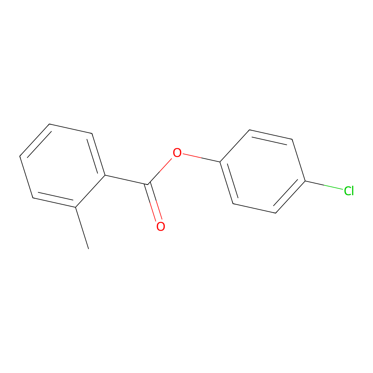 o-Toluic acid, 4-chlorophenyl ester molecular structure, CAS 500285-59-6