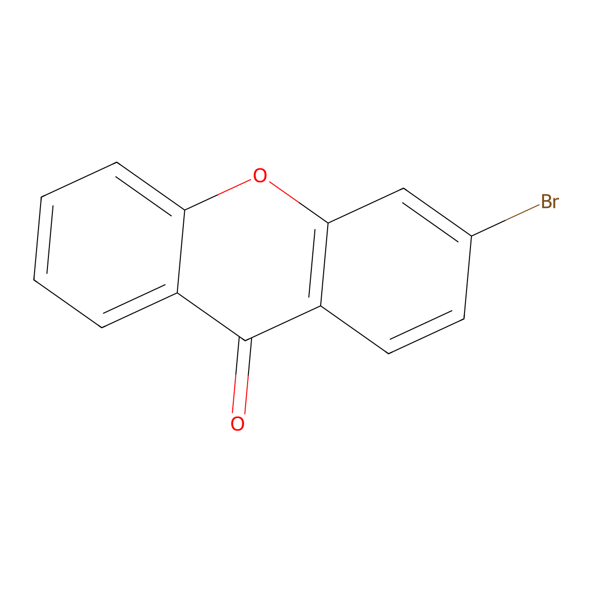 3-Bromo-9H-xanthen-9-one molecular structure, CAS 500286-36-2