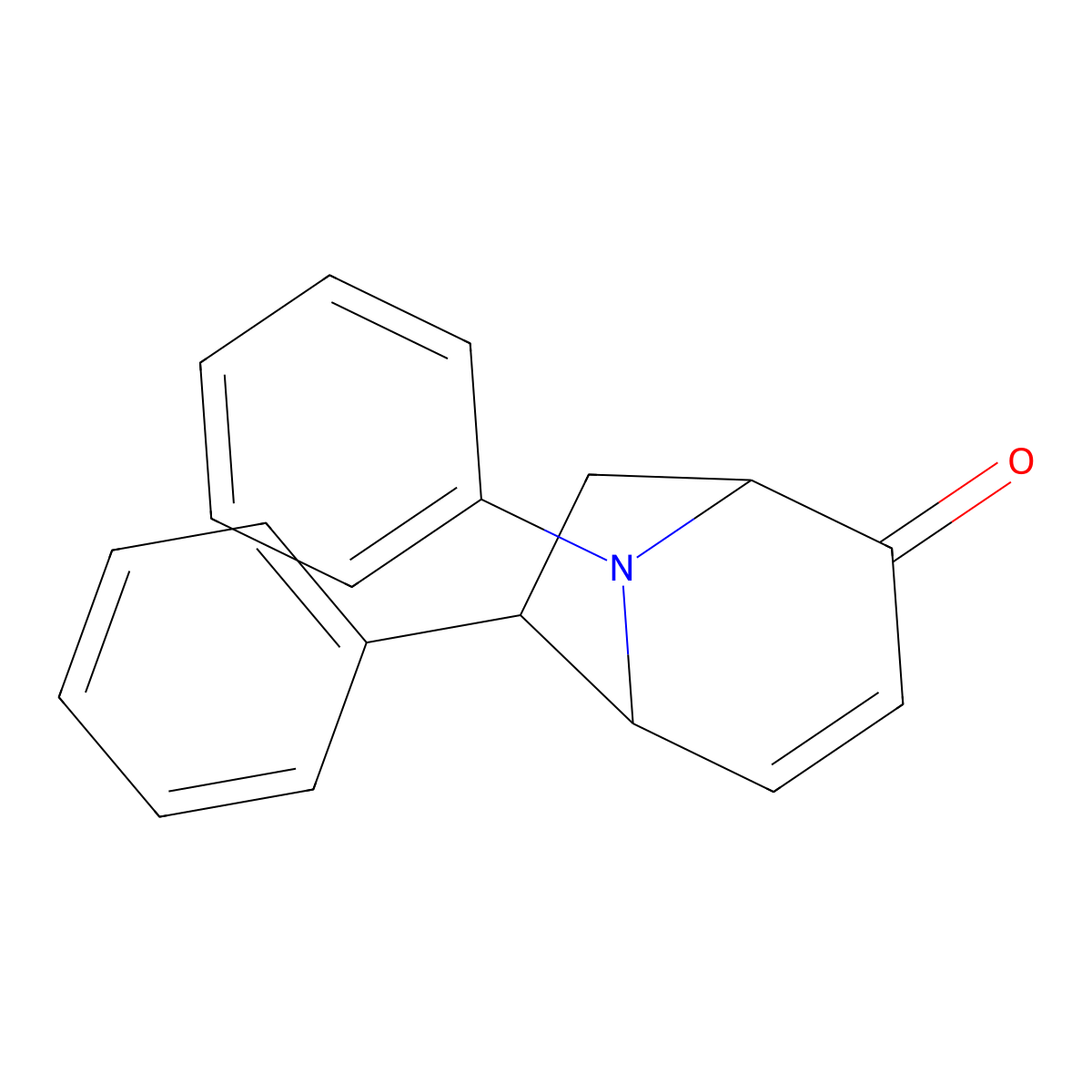 (6R)-6,8-Diphenyl-8-azabicyclo[3.2.1]oct-3-en-2-one molecular structure, CAS 500287-09-2