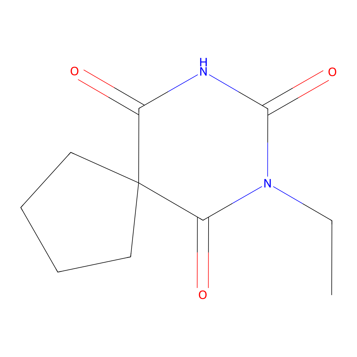 9-Ethyl-7,9-diazaspiro[4.5]decane-6,8,10-trione molecular structure, CAS 500290-64-2