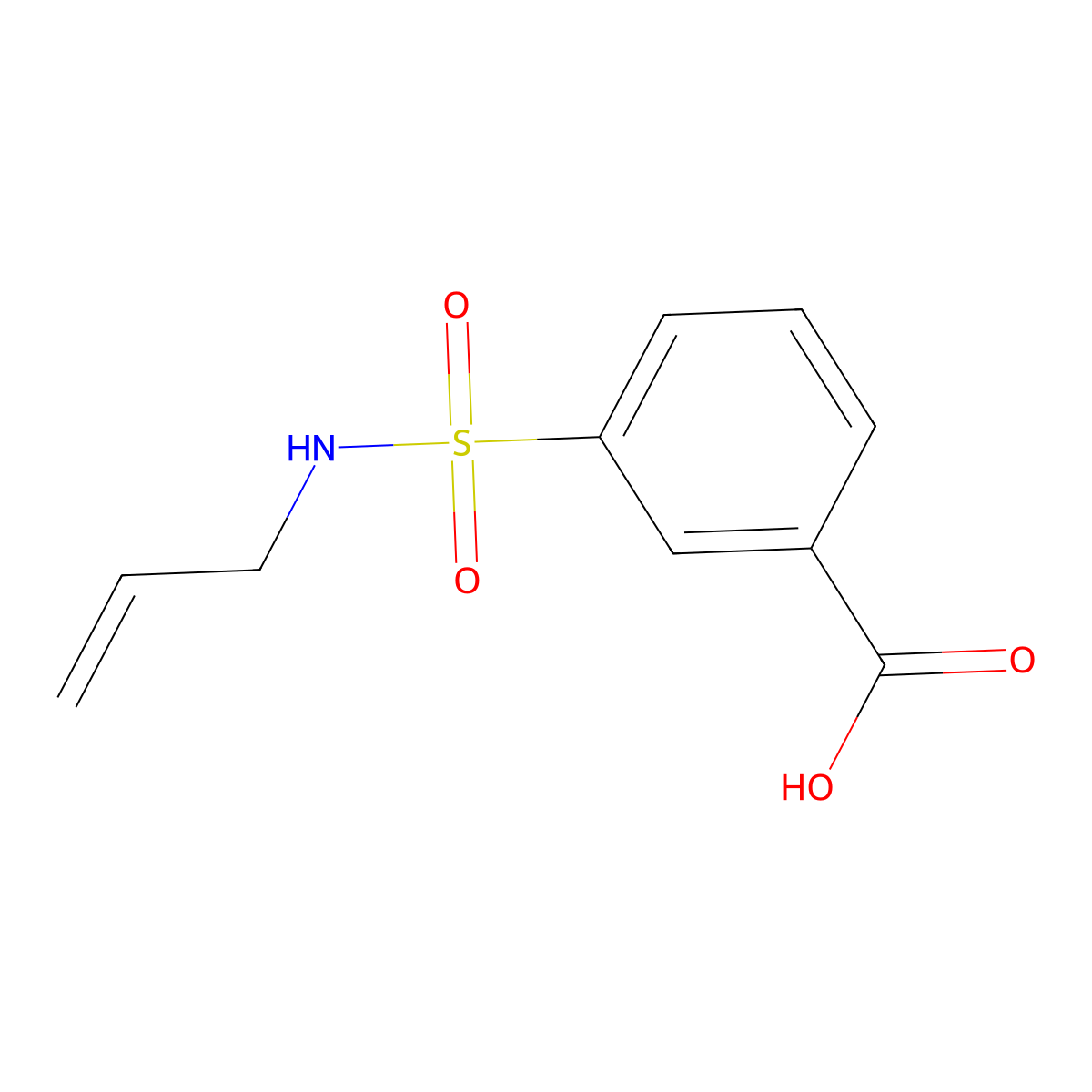 3-((Prop-2-en-1-yl)sulfamoyl)benzoic acid molecular structure, CAS 500292-31-9