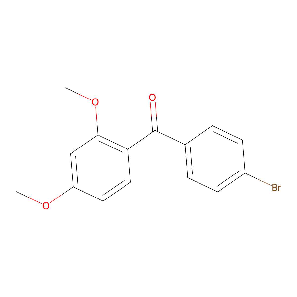 (4-Bromophenyl)(2,4-dimethoxyphenyl)methanone molecular structure, CAS 500293-60-7