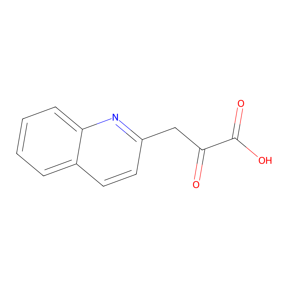2-Oxo-3-(quinolin-2-yl)propanoic acid molecular structure, CAS 500293-88-9