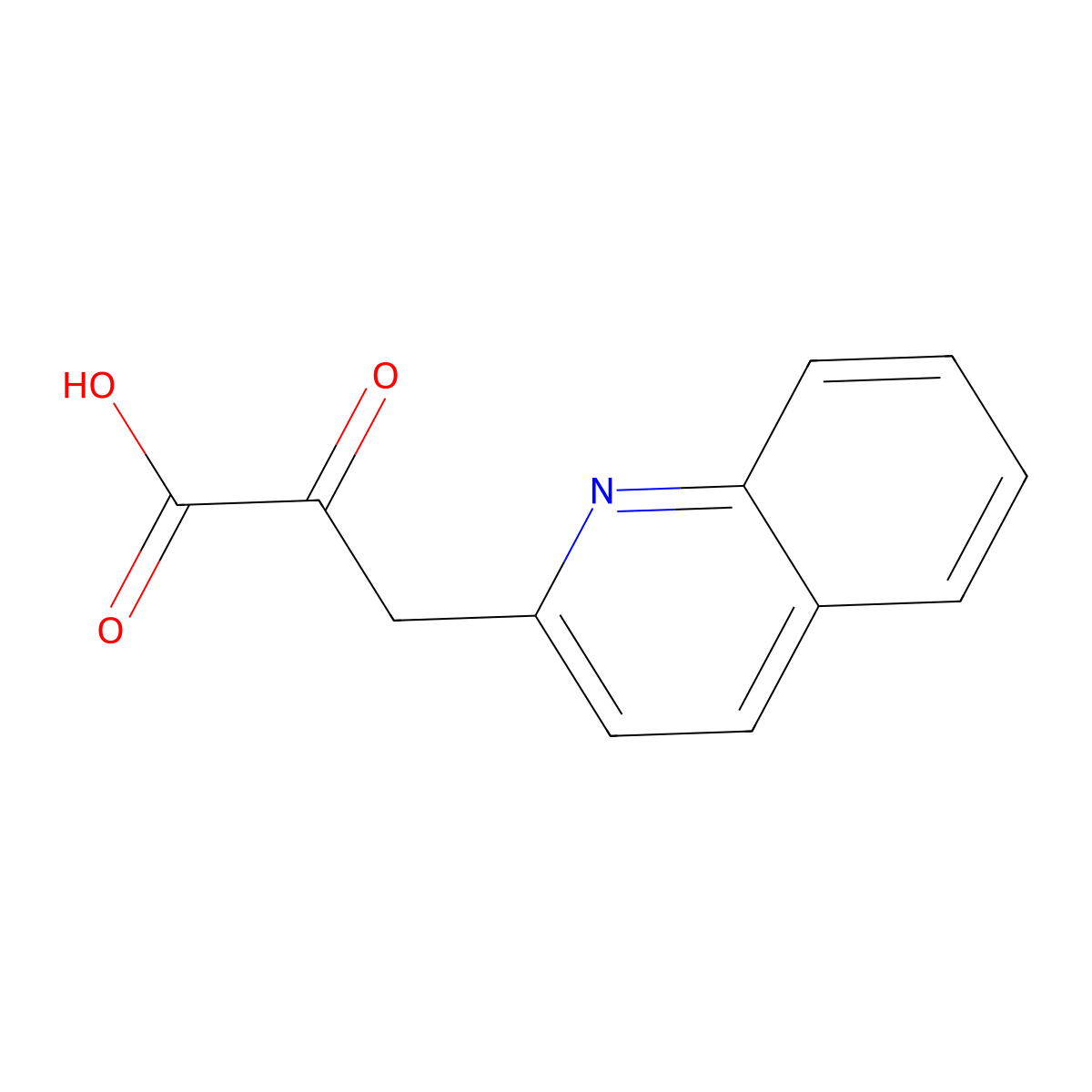 2-Oxo-3-(quinolin-2-yl)propanoic acid molecular structure, CAS 500293-88-9