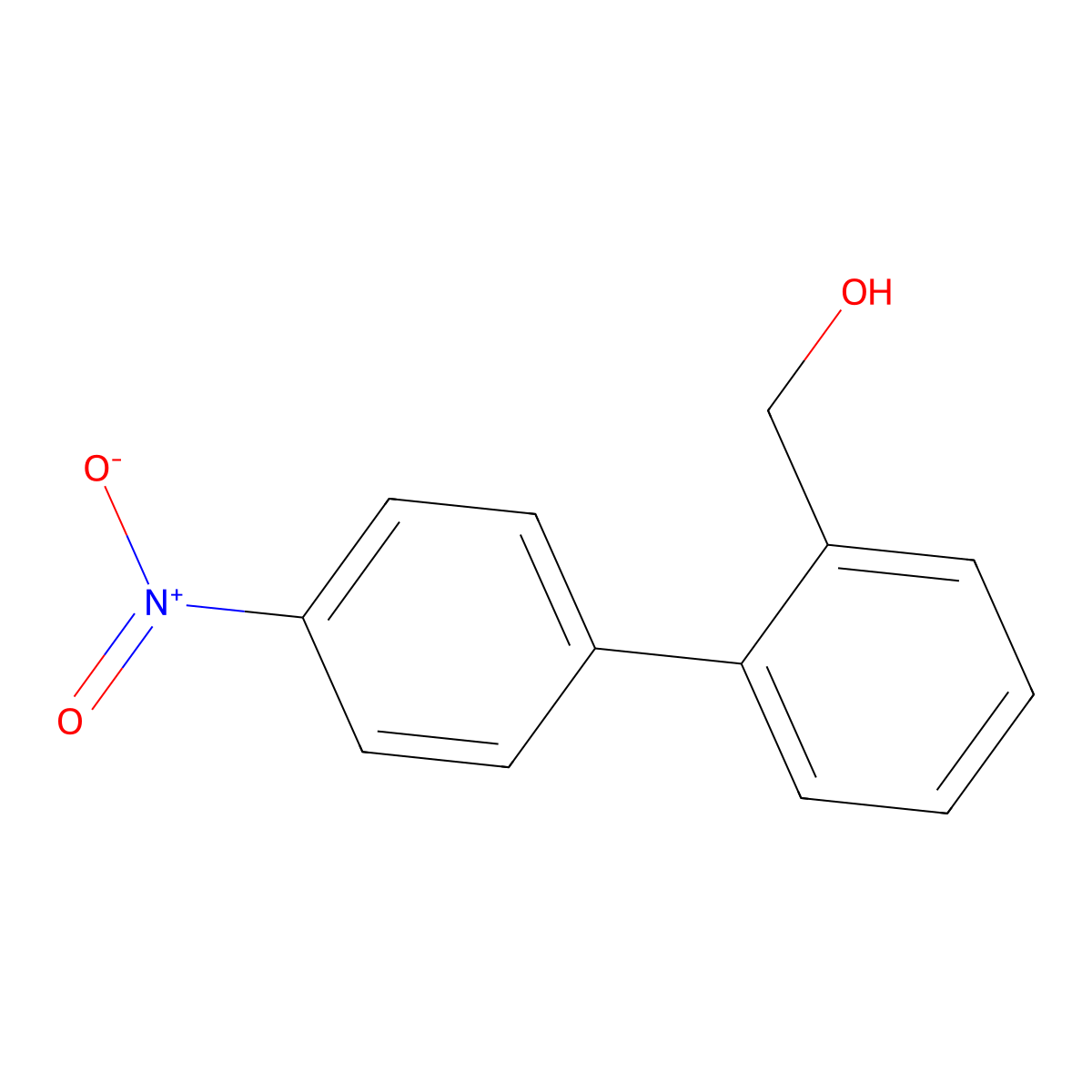 (4'-Nitro[1,1'-biphenyl]-2-yl)methanol molecular structure, CAS 500294-19-9