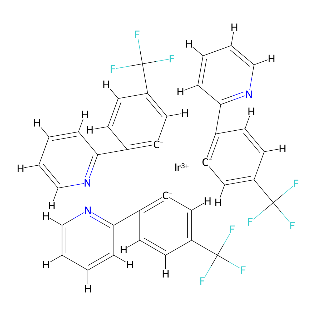 Ir(p-CF3-ppy)3 , Ir(p-CF3-ppy)3 molecular structure, CAS 500295-52-3