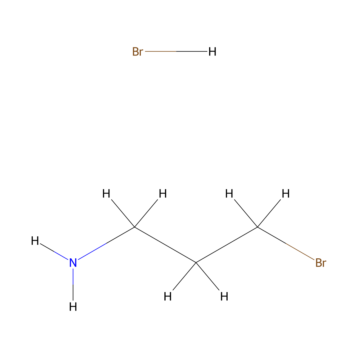 3-Bromopropylamine hydrobromide molecular structure, CAS 5003-71-4