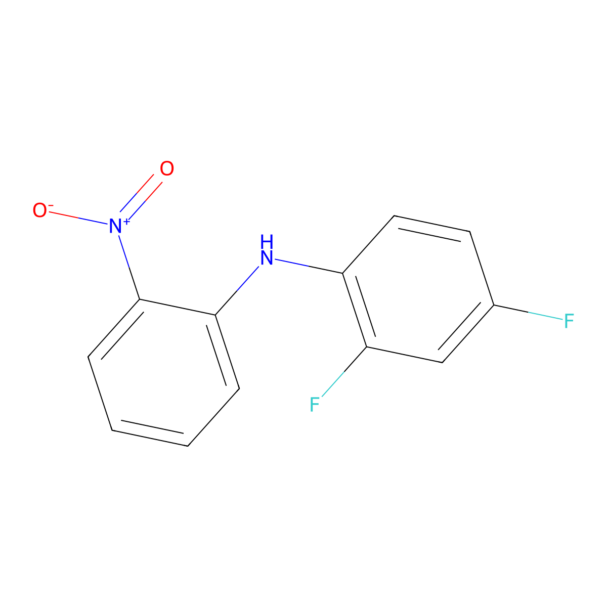 2,4-difluoro-N-(2-nitrophenyl)aniline molecular structure, CAS 500302-20-5