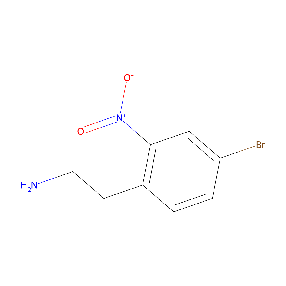 2-(4-Bromo-2-nitrophenyl)ethan-1-amine molecular structure, CAS 500303-68-4