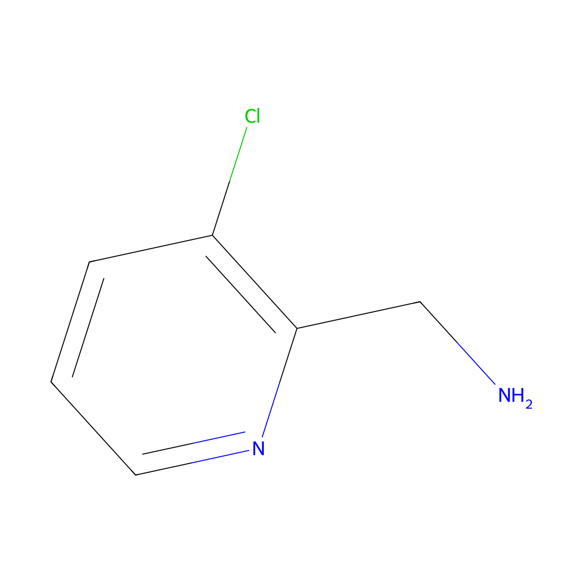 (3-Chloropyridin-2-yl)methanamine molecular structure, CAS 500305-98-6