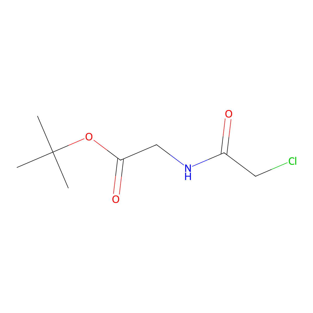 Tert-butyl 2-(2-chloroacetamido)acetate molecular structure, CAS 500309-13-7