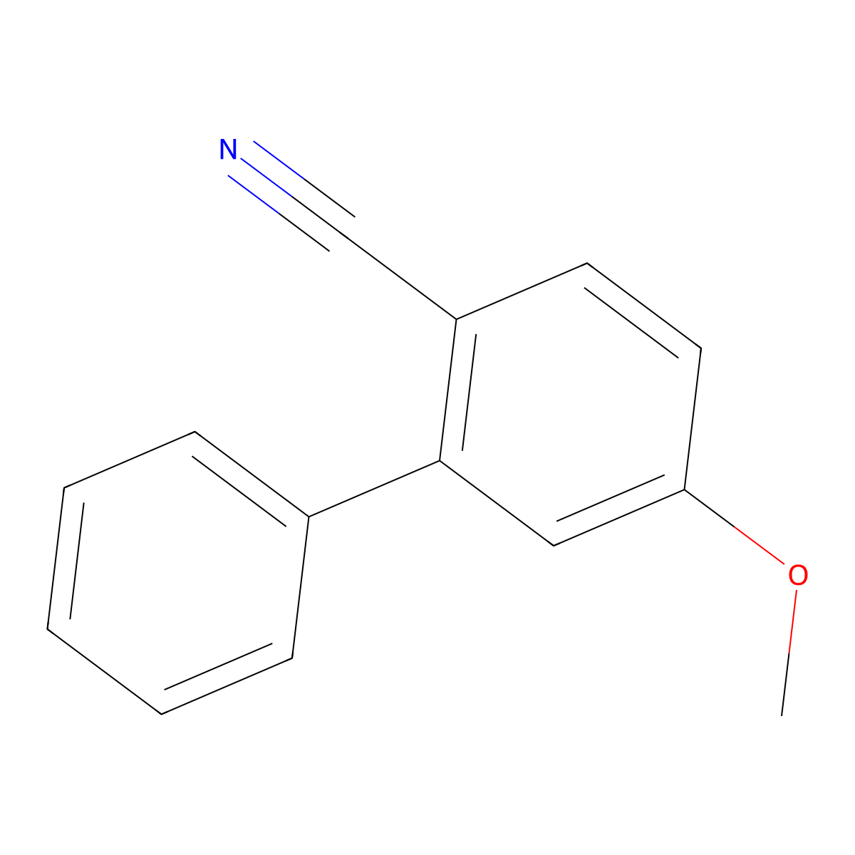 5-Methoxy-[1,1'-biphenyl]-2-carbonitrile molecular structure, CAS 500309-63-7