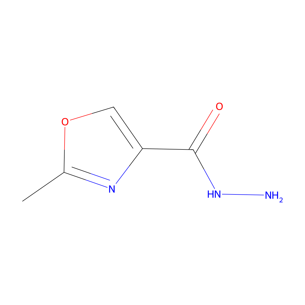 2-Methyl-1,3-oxazole-4-carbohydrazide molecular structure, CAS 500341-65-1