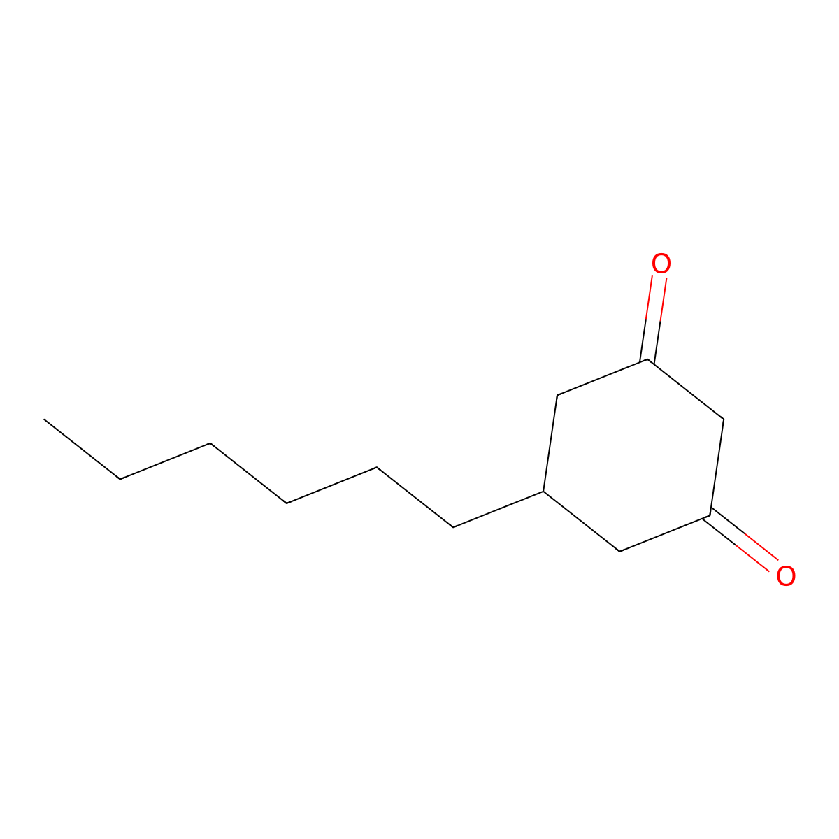 5-Hexylcyclohexane-1,3-dione molecular structure, CAS 500341-67-3