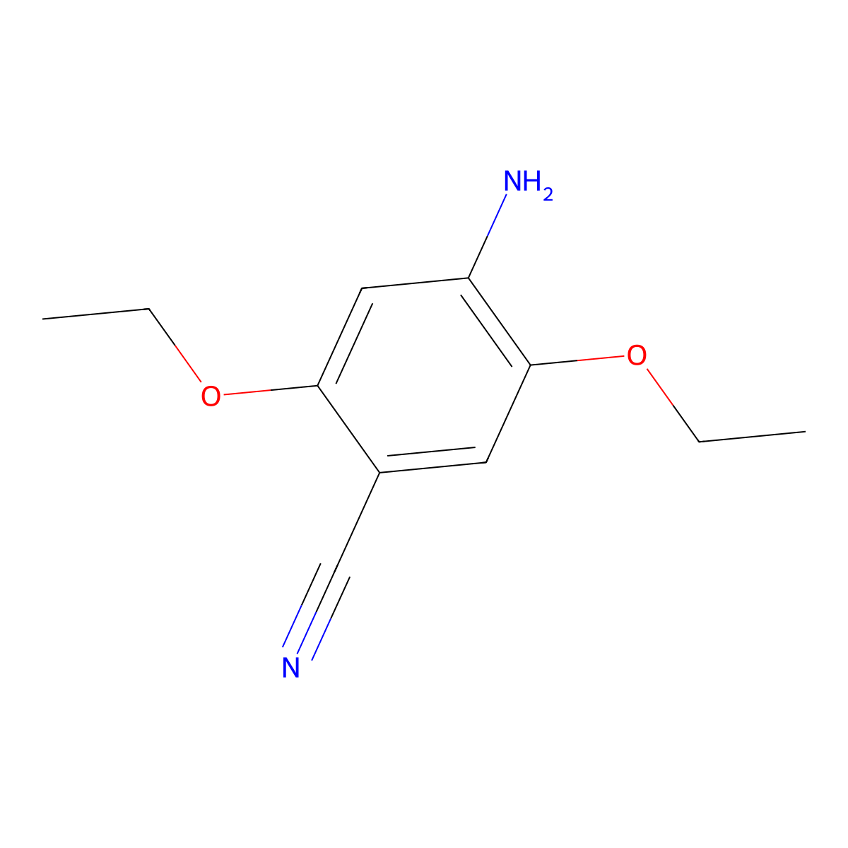4-Amino-2,5-diethoxybenzonitrile molecular structure, CAS 500341-69-5