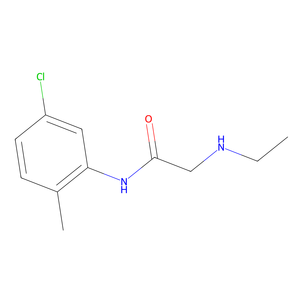 N-(5-chloro-2-methylphenyl)-2-(ethylamino)acetamide molecular structure, CAS 500345-88-0