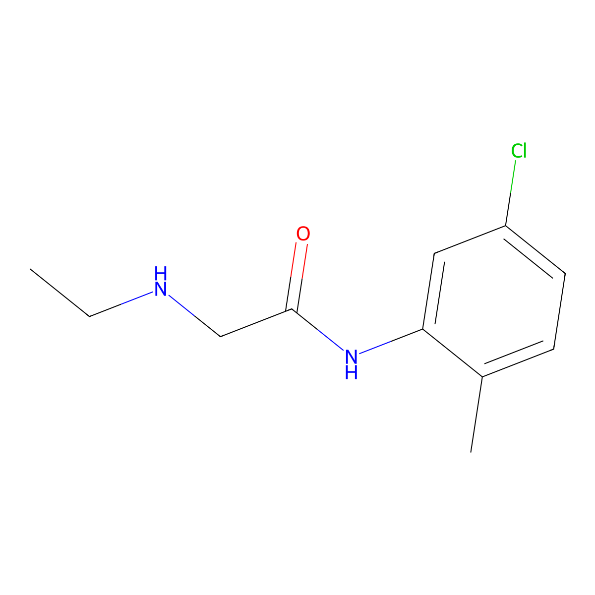 N-(5-chloro-2-methylphenyl)-2-(ethylamino)acetamide molecular structure, CAS 500345-88-0