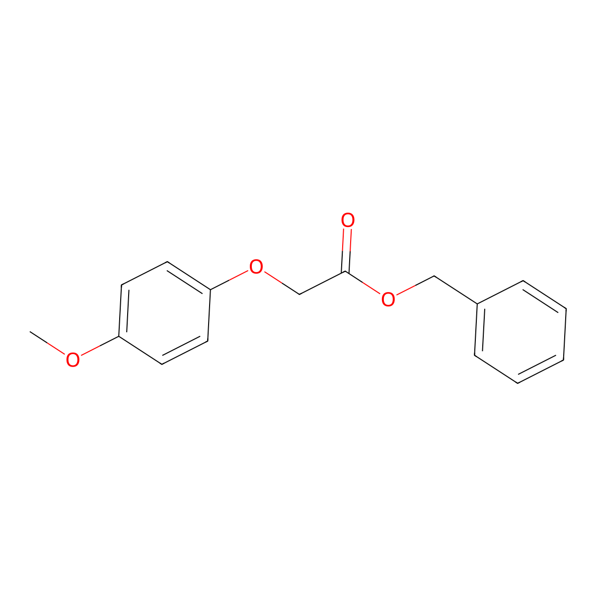 Benzyl 2-(4-methoxyphenoxy)acetate molecular structure, CAS 500348-96-9