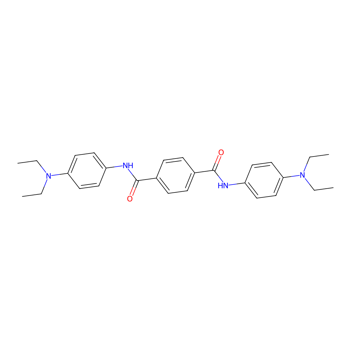 1-N,4-N-bis[4-(diethylamino)phenyl]benzene-1,4-dicarboxamide molecular structure, CAS 500350-69-6