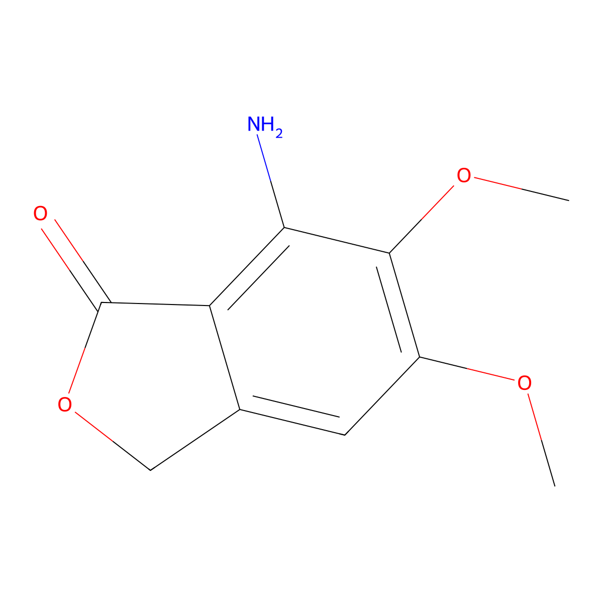 7-amino-5,6-dimethoxy-2-benzofuran-1(3H)-one molecular structure, CAS 500351-80-4