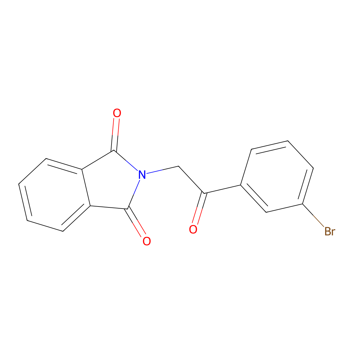 2-[2-(3-Bromo-phenyl)-2-oxo-ethyl]-isoindole-1,3-dione molecular structure, CAS 500356-85-4