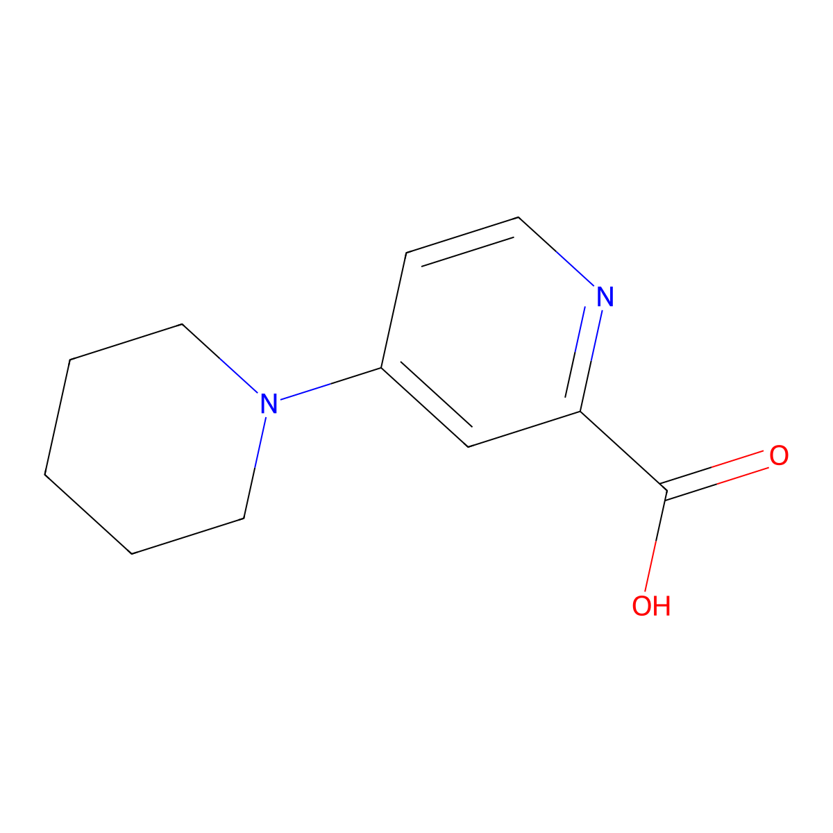 4-(Piperidin-1-yl)picolinic acid molecular structure, CAS 500356-88-7