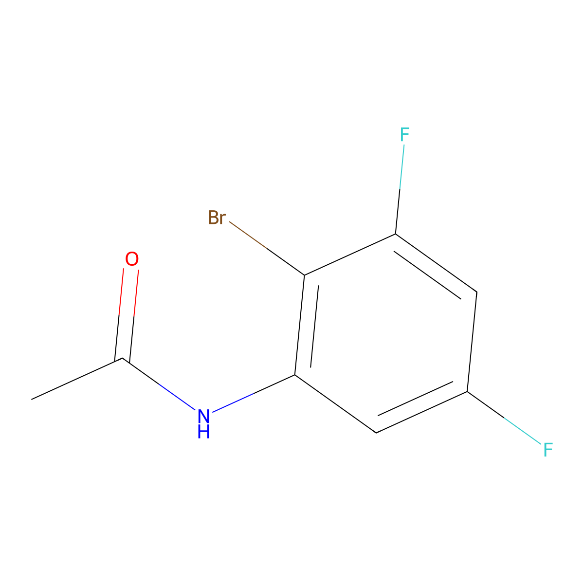 N-(2-bromo-3,5-difluorophenyl)acetamide molecular structure, CAS 500357-41-5