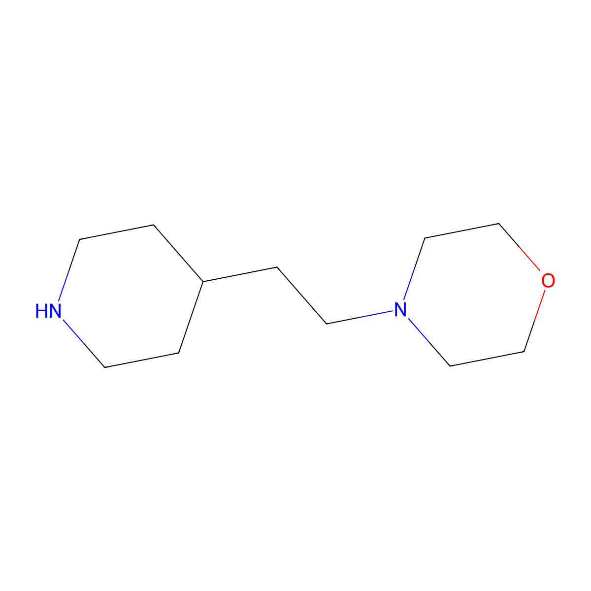 4-(2-Piperidin-4-ylethyl)morpholine molecular structure, CAS 500357-64-2
