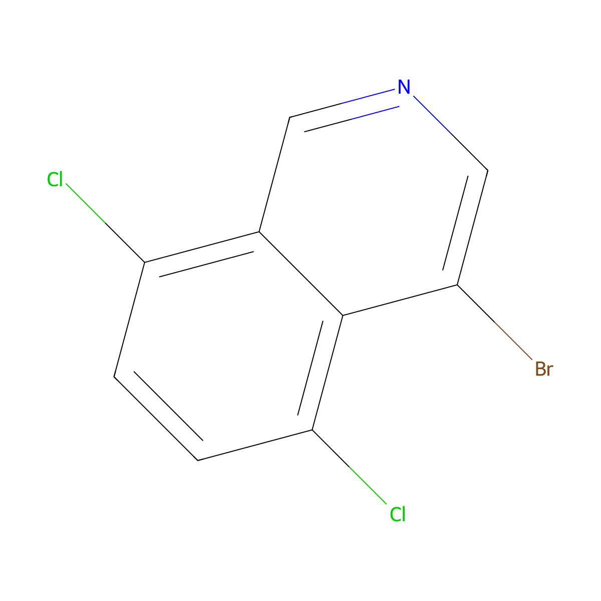 4-Bromo-5,8-dichloroisoquinoline molecular structure, CAS 500359-66-0