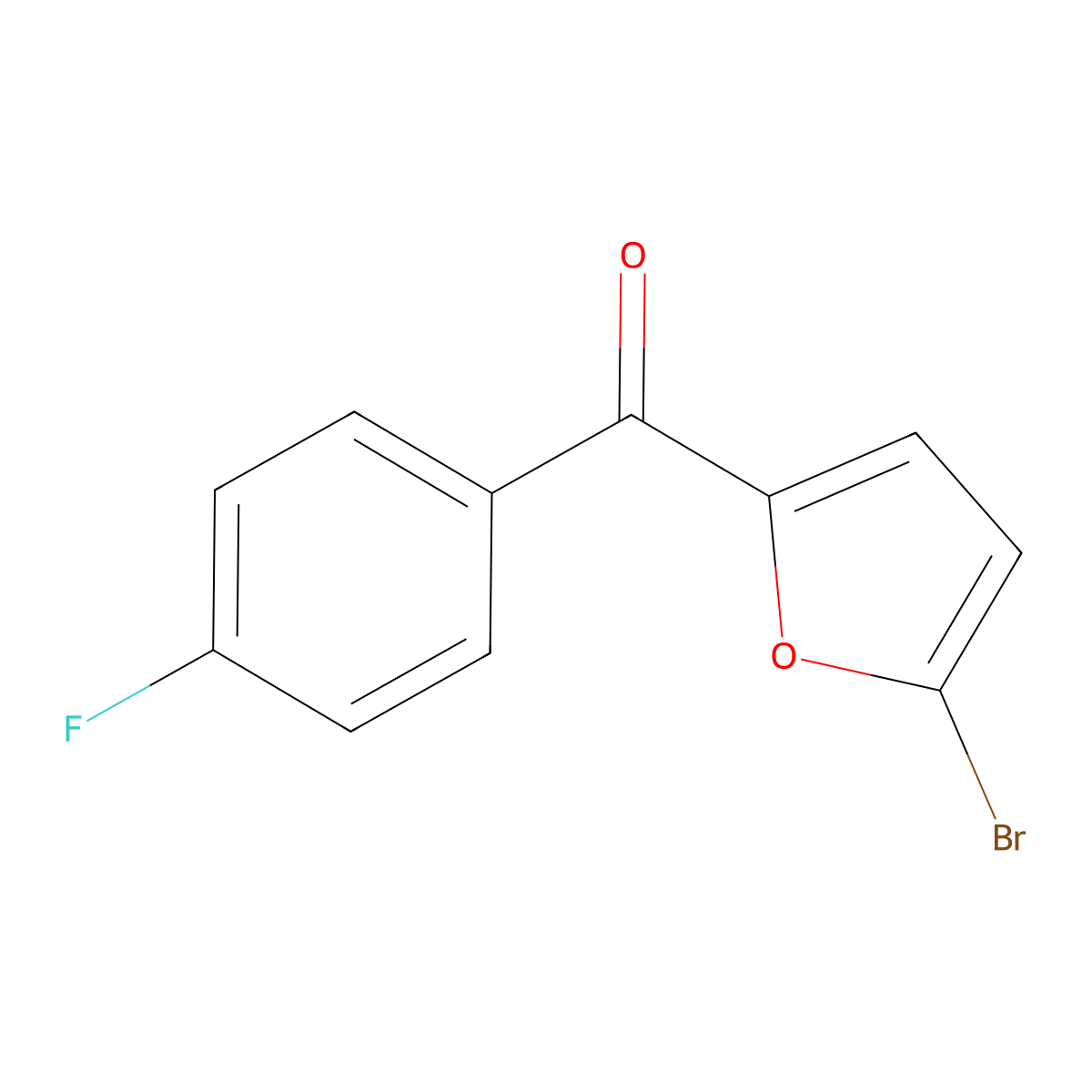 2-Bromo-5-(4-fluorobenzoyl)furan molecular structure, CAS 500365-83-3