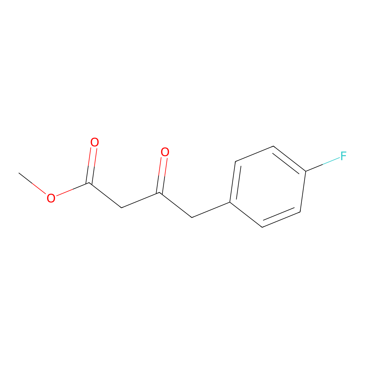 Methyl 4-(4-fluorophenyl)-3-oxobutanoate molecular structure, CAS 500366-84-7