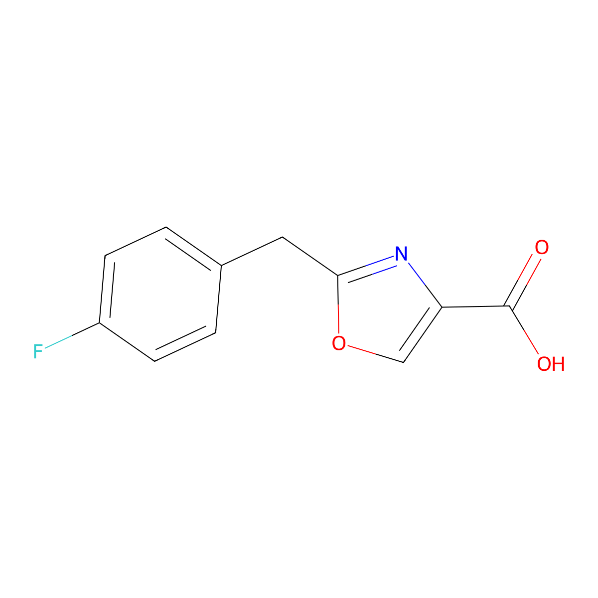 2-(4-Fluorobenzyl)oxazole-4-carboxylic Acid molecular structure, CAS 500367-21-5