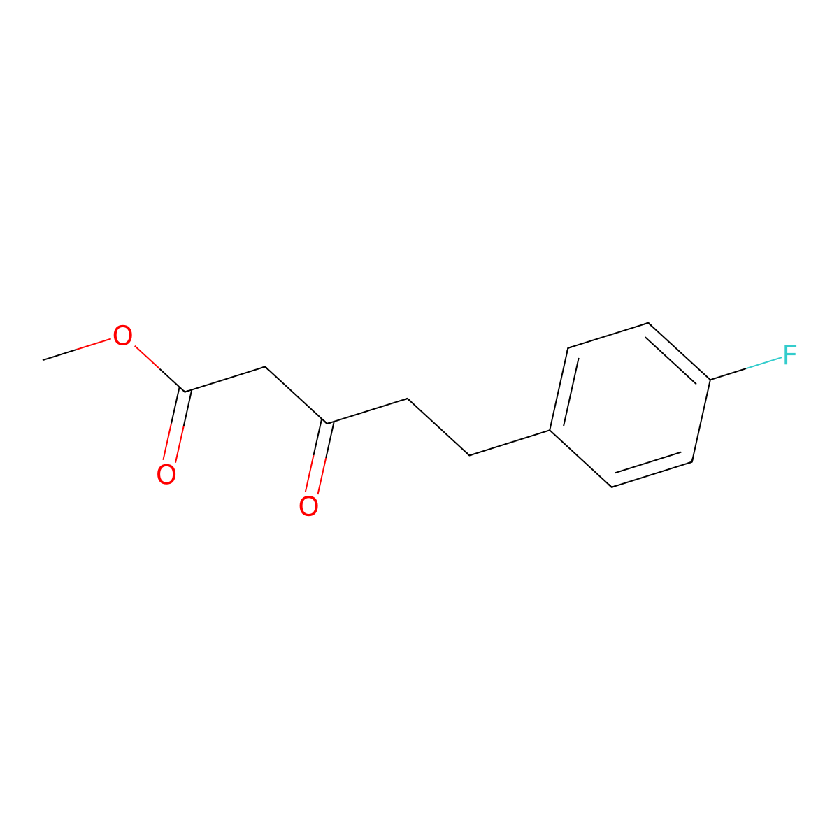 Methyl 5-(4-fluorophenyl)-3-oxopentanoate molecular structure, CAS 500367-64-6