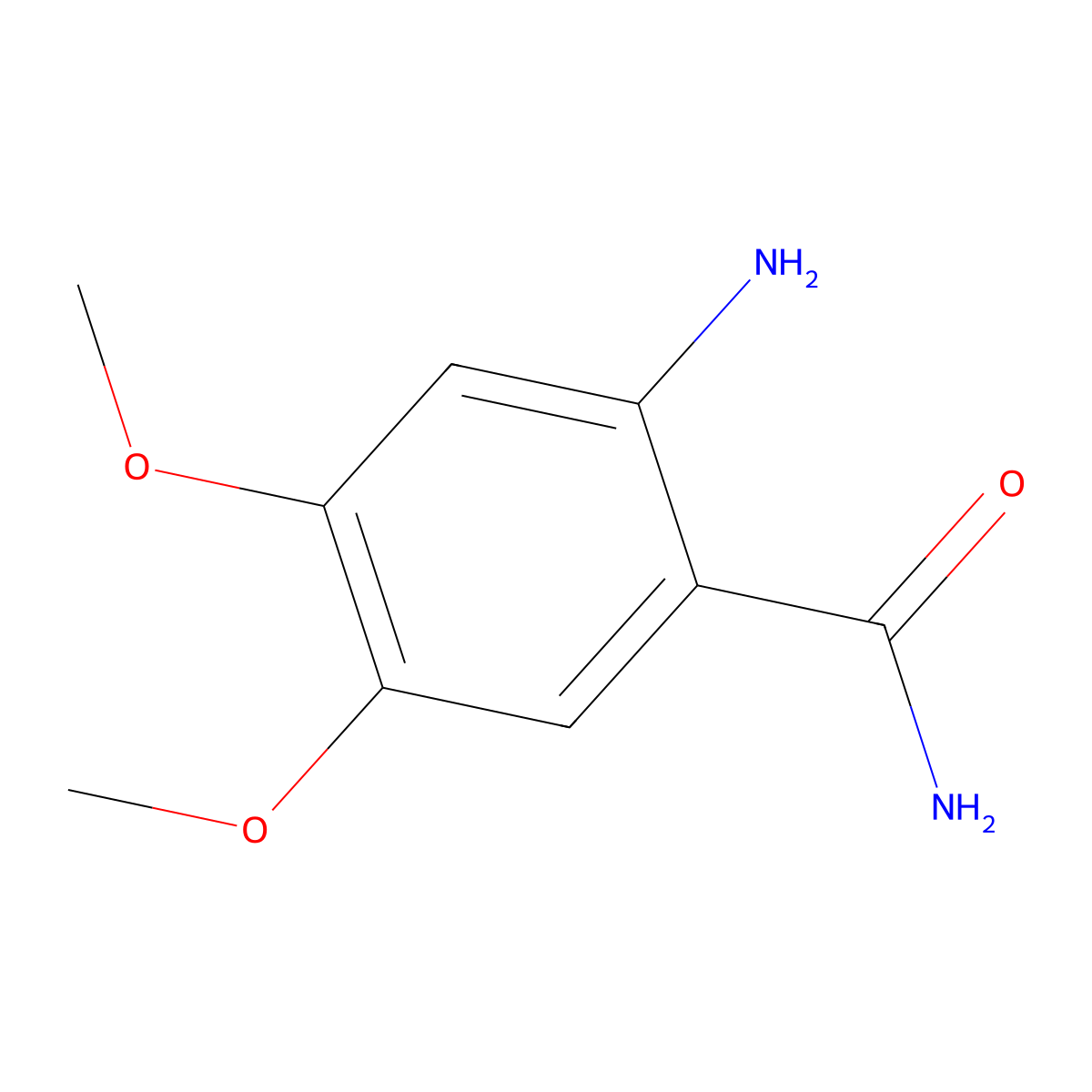 2-Amino-4,5-dimethoxybenzamide molecular structure, CAS 5004-88-6
