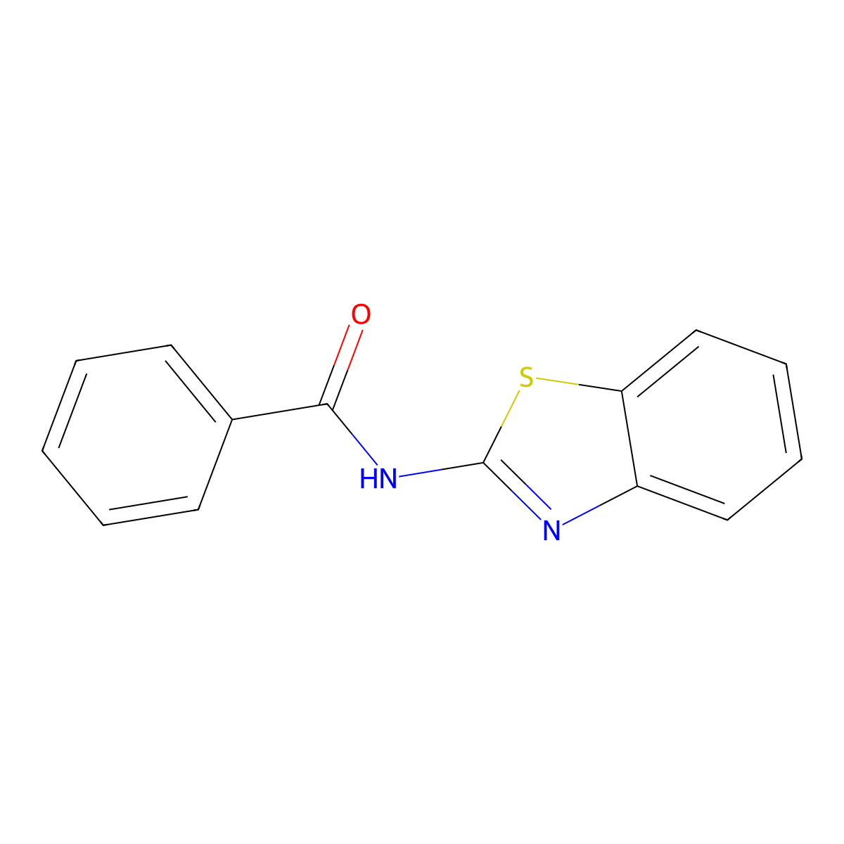 N-Benzothiazol-2-yl-benzamide molecular structure, CAS 5005-14-1