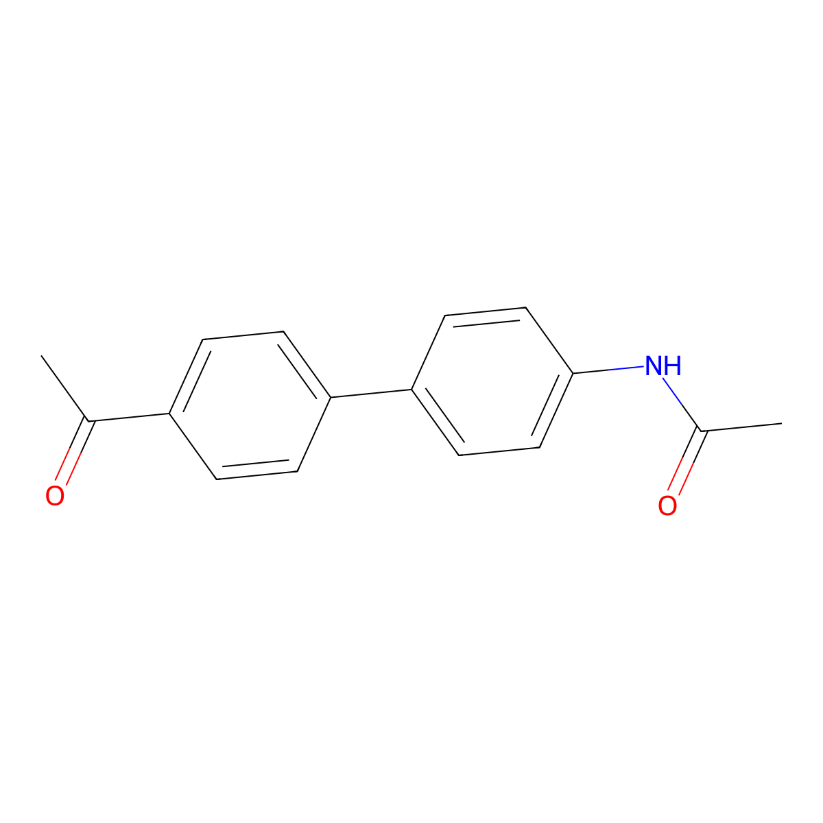 N-(4'-Acetyl-biphenyl-4-yl)-acetamide molecular structure, CAS 500535-55-7