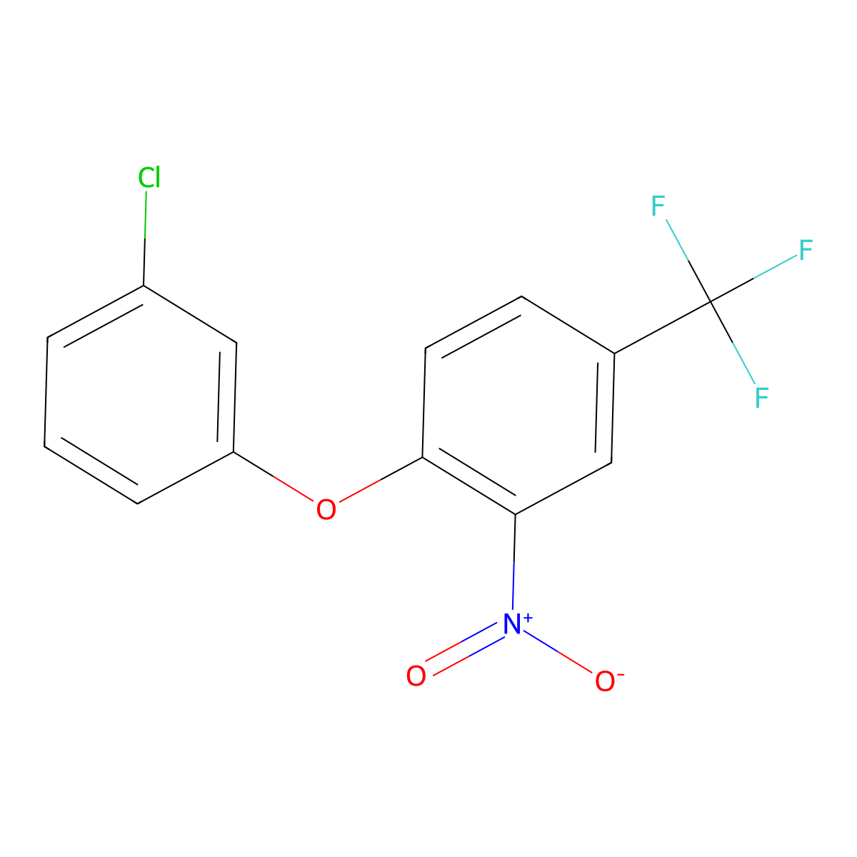 1-(3-Chlorophenoxy)-2-nitro-4-(trifluoromethyl)benzene molecular structure, CAS 500535-61-5