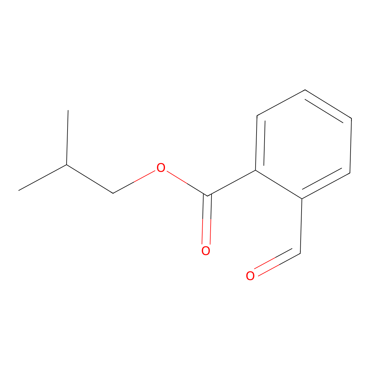 2-Methylpropyl 2-formylbenzoate molecular structure, CAS 500535-82-0