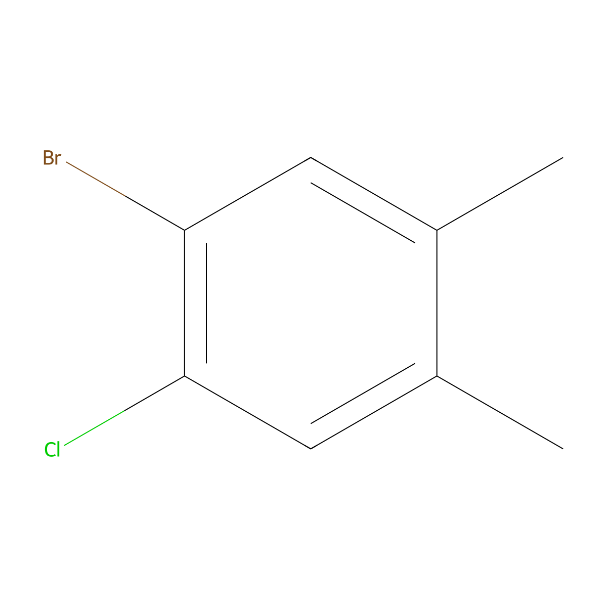 1-Bromo-2-chloro-4,5-dimethylbenzene molecular structure, CAS 500536-40-3