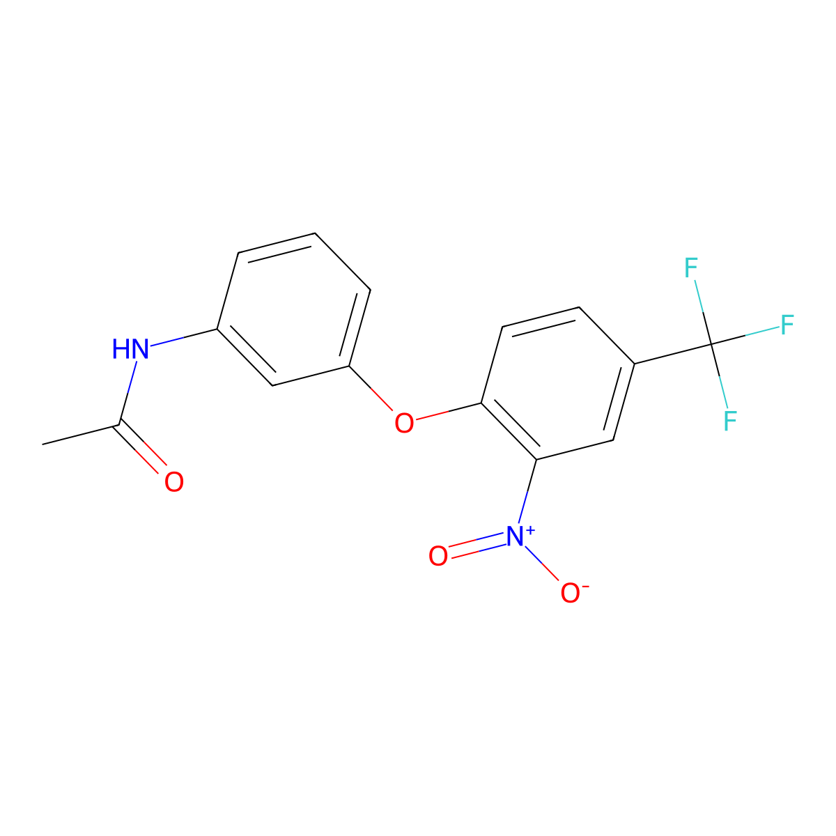 N-{3-[2-nitro-4-(trifluoromethyl)phenoxy]phenyl}acetamide molecular structure, CAS 500538-82-9