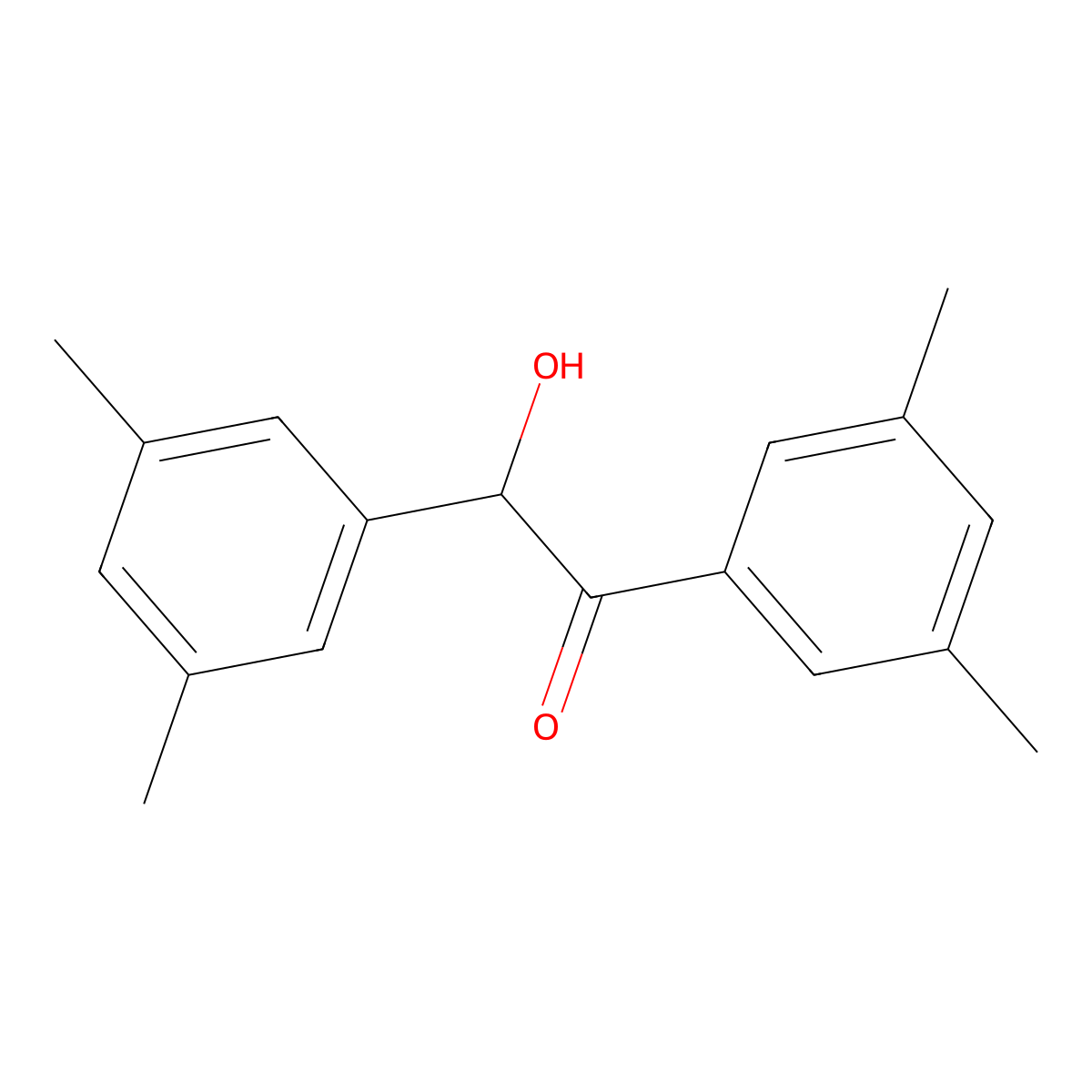 1,2-Bis(3,5-dimethylphenyl)-2-hydroxyethanone molecular structure, CAS 500540-48-7