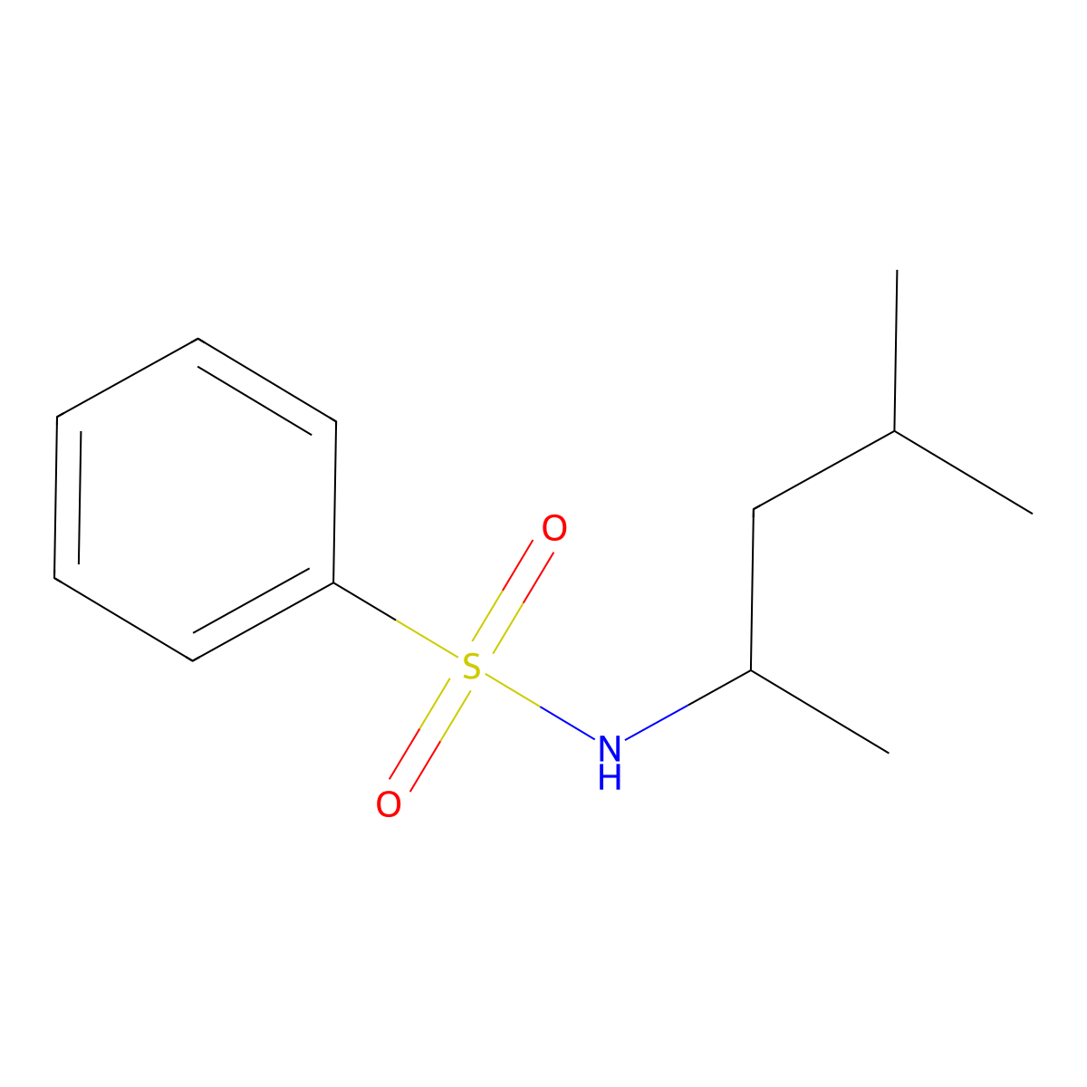 N-(1,3-dimethylbutyl)benzenesulfonamide molecular structure, CAS 500540-80-7