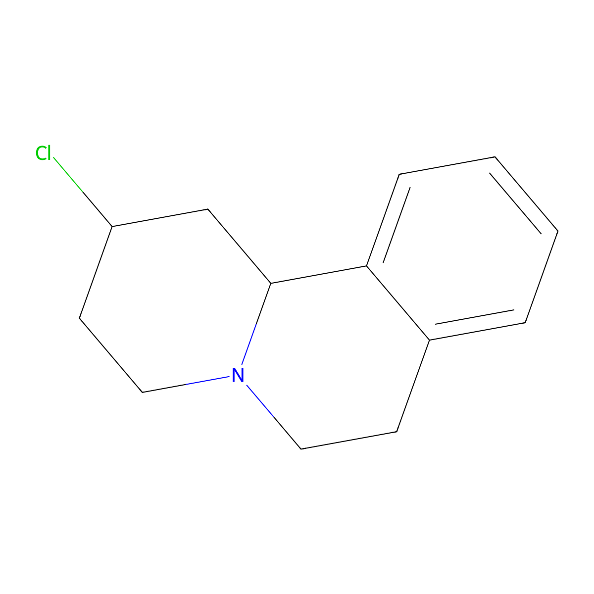 2-Chloro-1,3,4,6,7,11b-hexahydro-2H-pyrido[2,1-a]isoquinoline molecular structure, CAS 500549-14-4