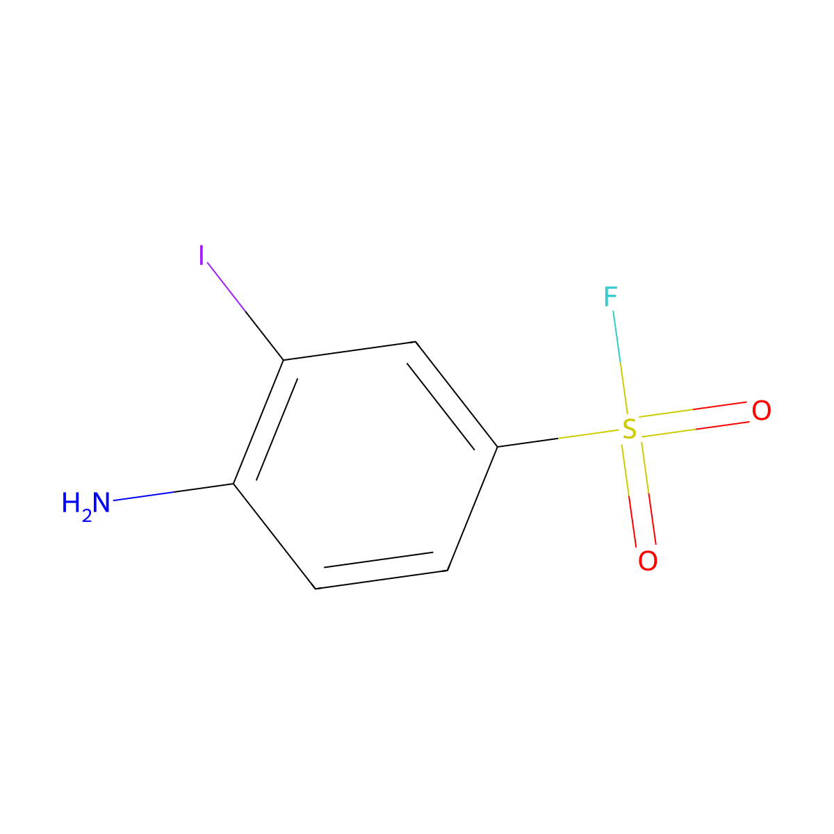 4-Amino-3-iodobenzenesulfonyl fluoride molecular structure, CAS 500550-88-9
