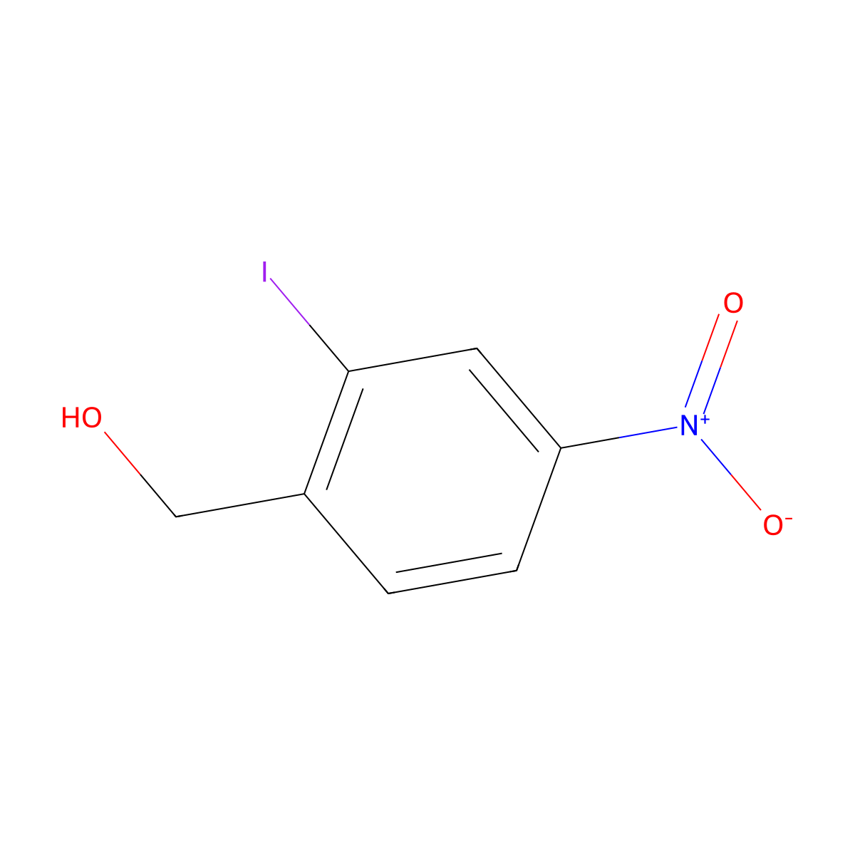 (2-Iodo-4-nitrophenyl)methanol molecular structure, CAS 500563-90-6