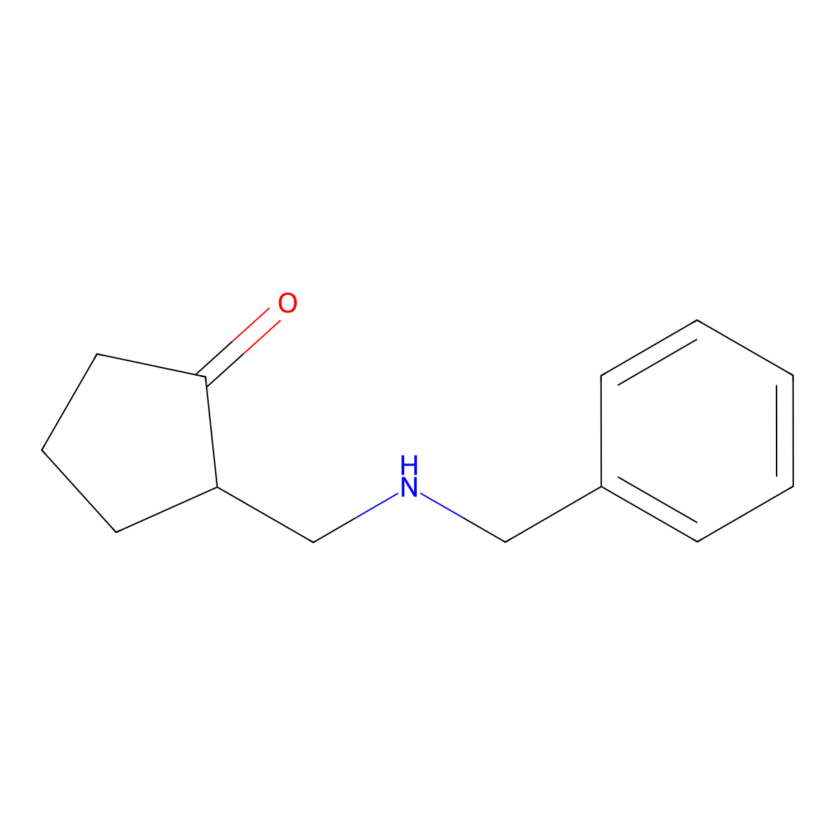 2-(Benzylaminomethyl)cyclopentanone molecular structure, CAS 500565-07-1