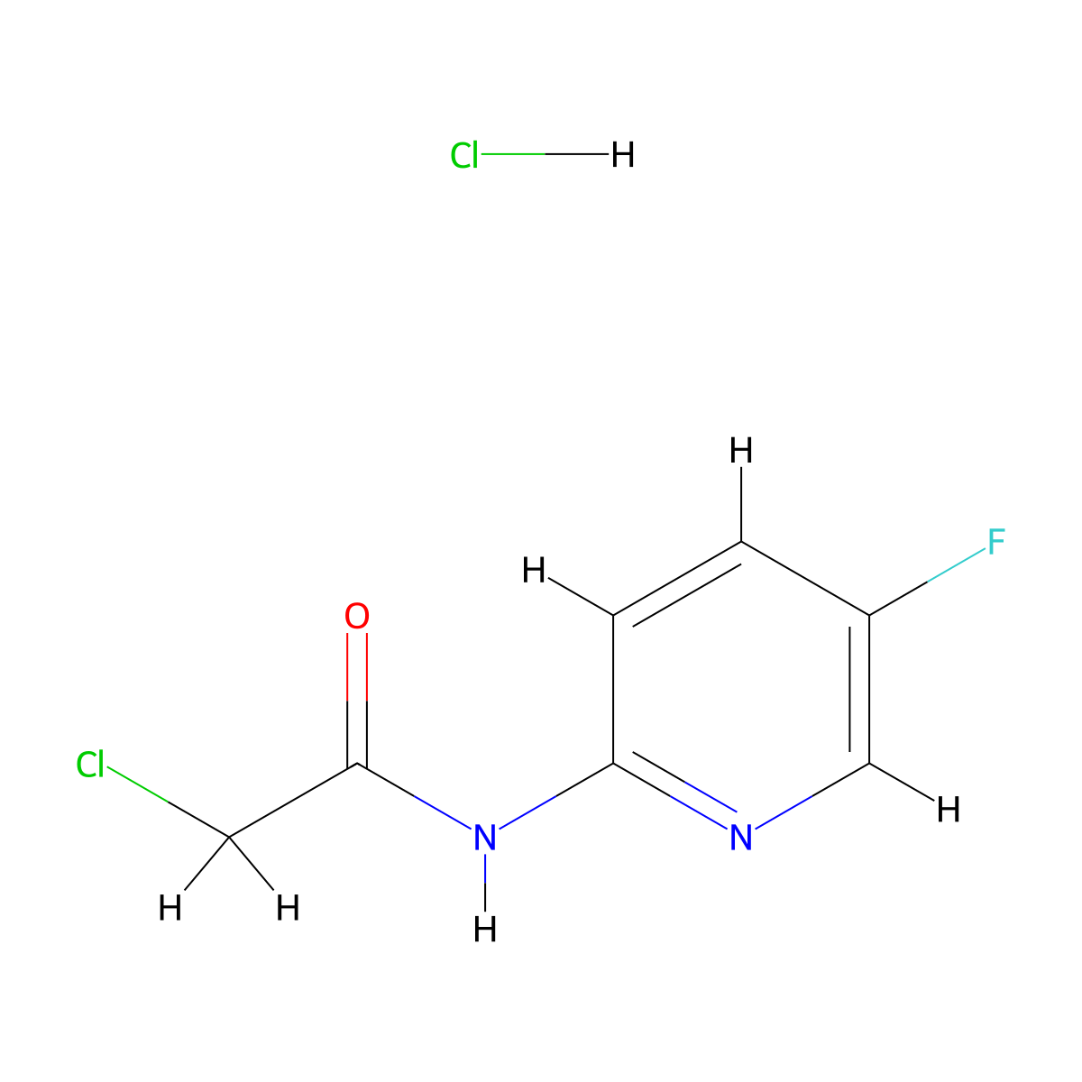 2-Chloro-n-(5-fluoropyridin-2-yl)acetamide hydrochloride molecular structure, CAS 500571-35-7