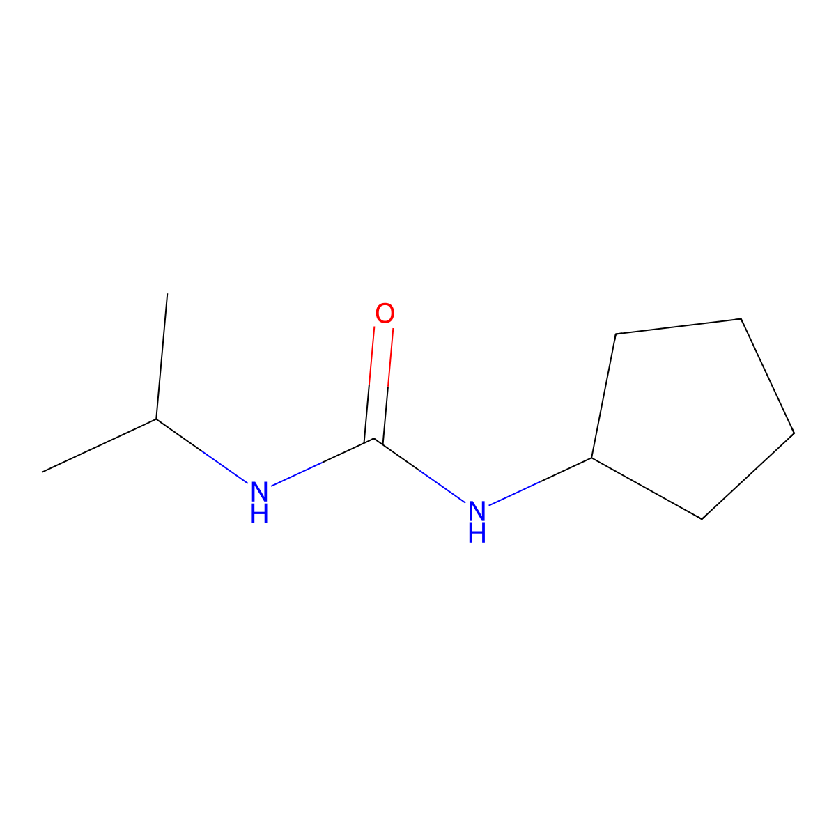 1-Cyclopentyl-3-(propan-2-yl)urea molecular structure, CAS 500574-87-8